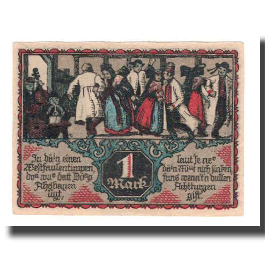 Nota, Alemanha, Eisbergen a.W. Spar und Darlehenskasse der Gemeinde, 1 Mark