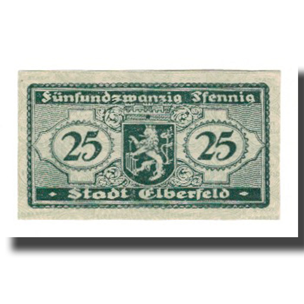 Billet, Allemagne, Elberfeld Stadt, 25 Pfennig, Blason 2, 1919, 1919-11-15, SUP