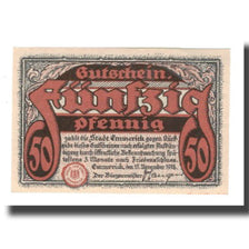 Biljet, Duitsland, Emmerich Stadt, 50 Pfennig, Blason, 1920, 1920-12-01, SUP