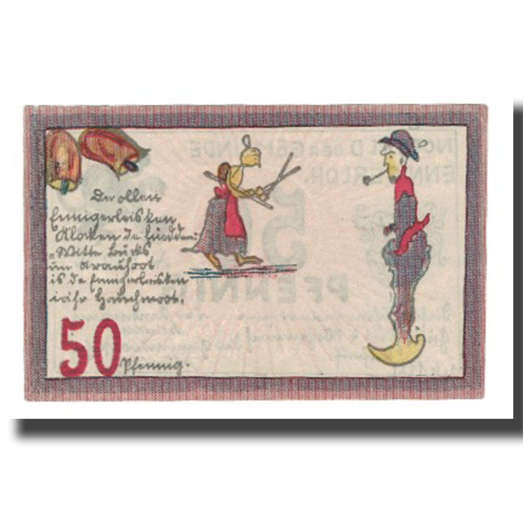 Billet, Allemagne, Ennigerloh Gemeinde, 50 Pfennig, personnage, 1921
