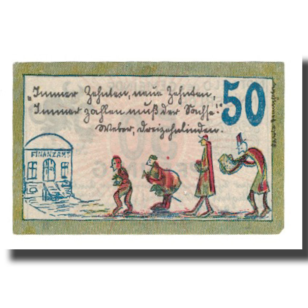 Billet, Allemagne, Ennigerloh Gemeinde, 50 Pfennig, personnage 2, 1921