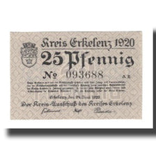 Banknote, Germany, Erkelenz Kreis, 25 Pfennig, valeur faciale, 1920, 1920-06-24
