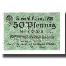 Banknote, Germany, Erkelenz Kreis, 50 Pfennig, valeur faciale, 1920, 1920-06-24