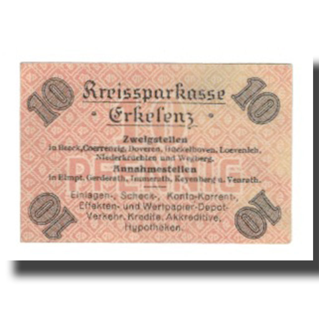 Billet, Allemagne, Erkelenz Kreis, 10 Pfennig, texte 1, 1920, 1920-06-24, SUP