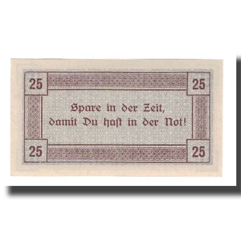 Banconote, Germania, Eschweiler Stadt, 25 Pfennig, Texte, 1918, 1918-11-01
