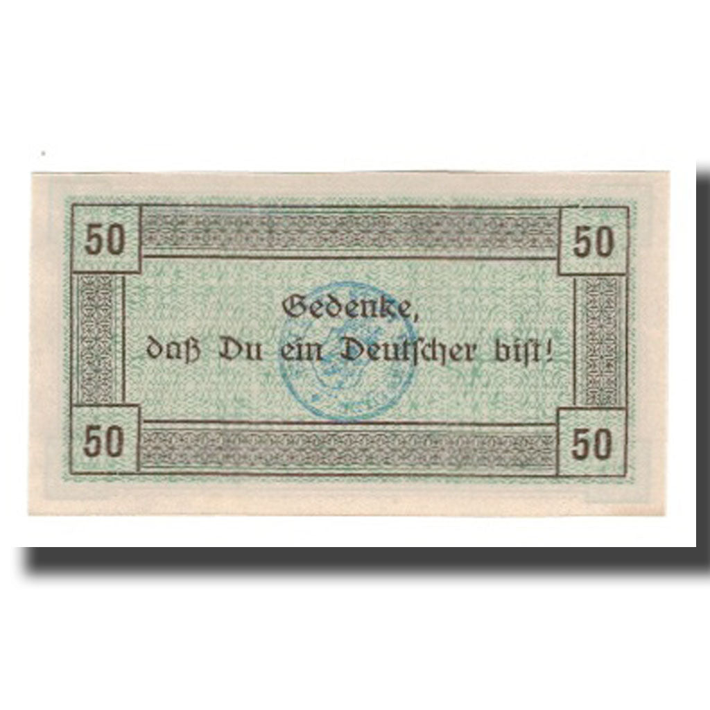 Banconote, Germania, Eschweiler Stadt, 50 Pfennig, Texte, 1918, 1918-11-01