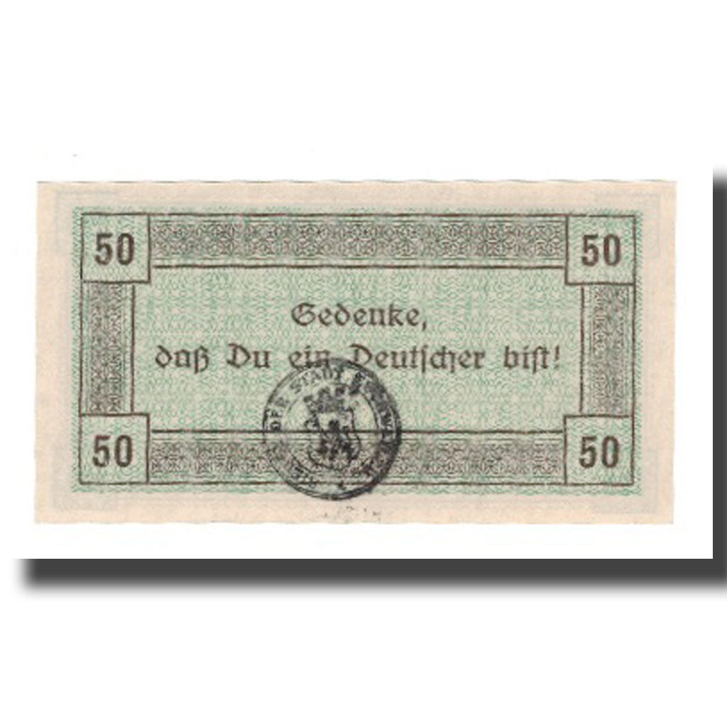 Geldschein, Deutschland, Eschweiler Stadt, 50 Pfennig, texte 1, 1918