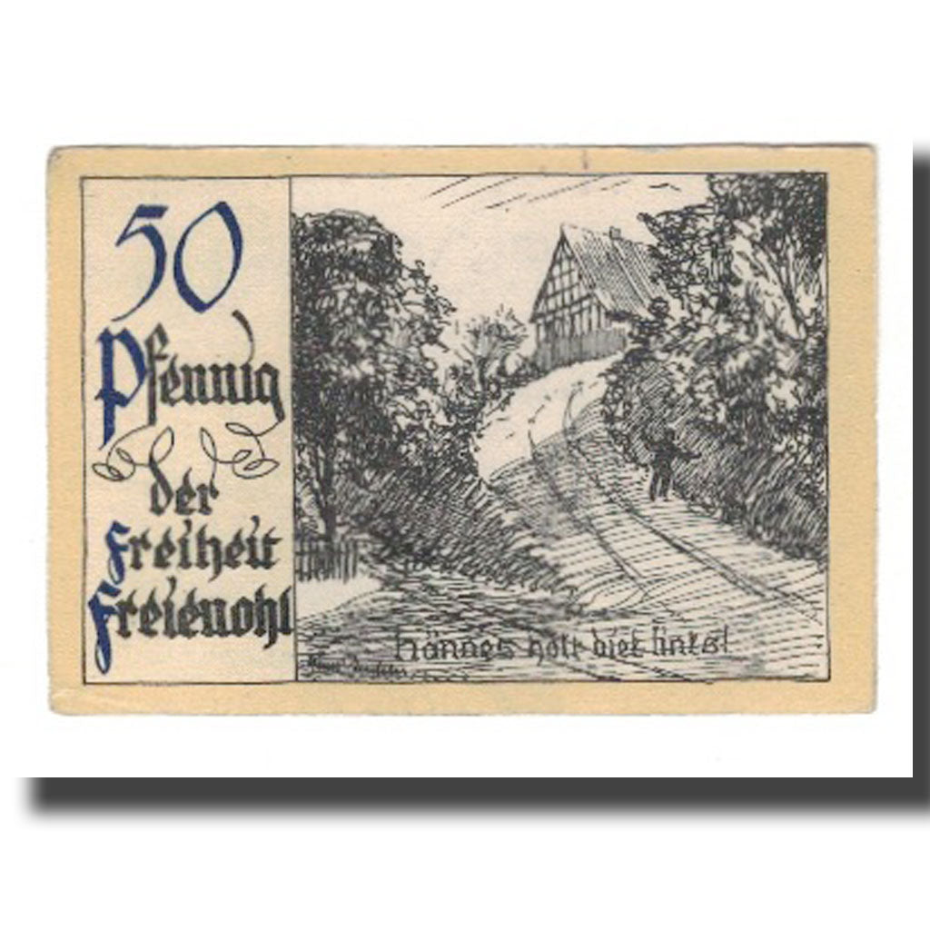 Banknot, Niemcy, Freienohl im Sauerland Freiheit, 50 Pfennig, Maison, AU(55-58)