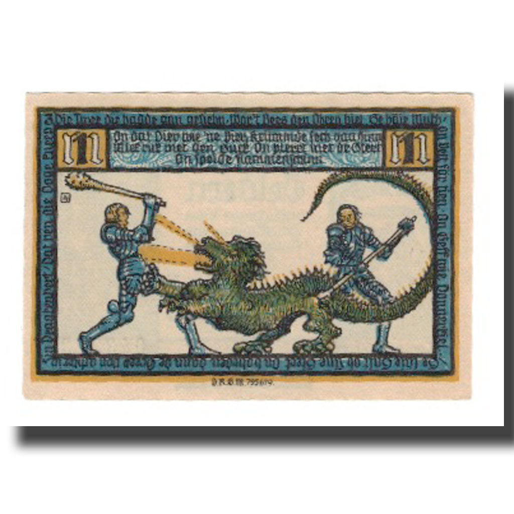 Banknot, Niemcy, Geldern Kreiskommunalkasse, 1 Mark, personnage, 1922