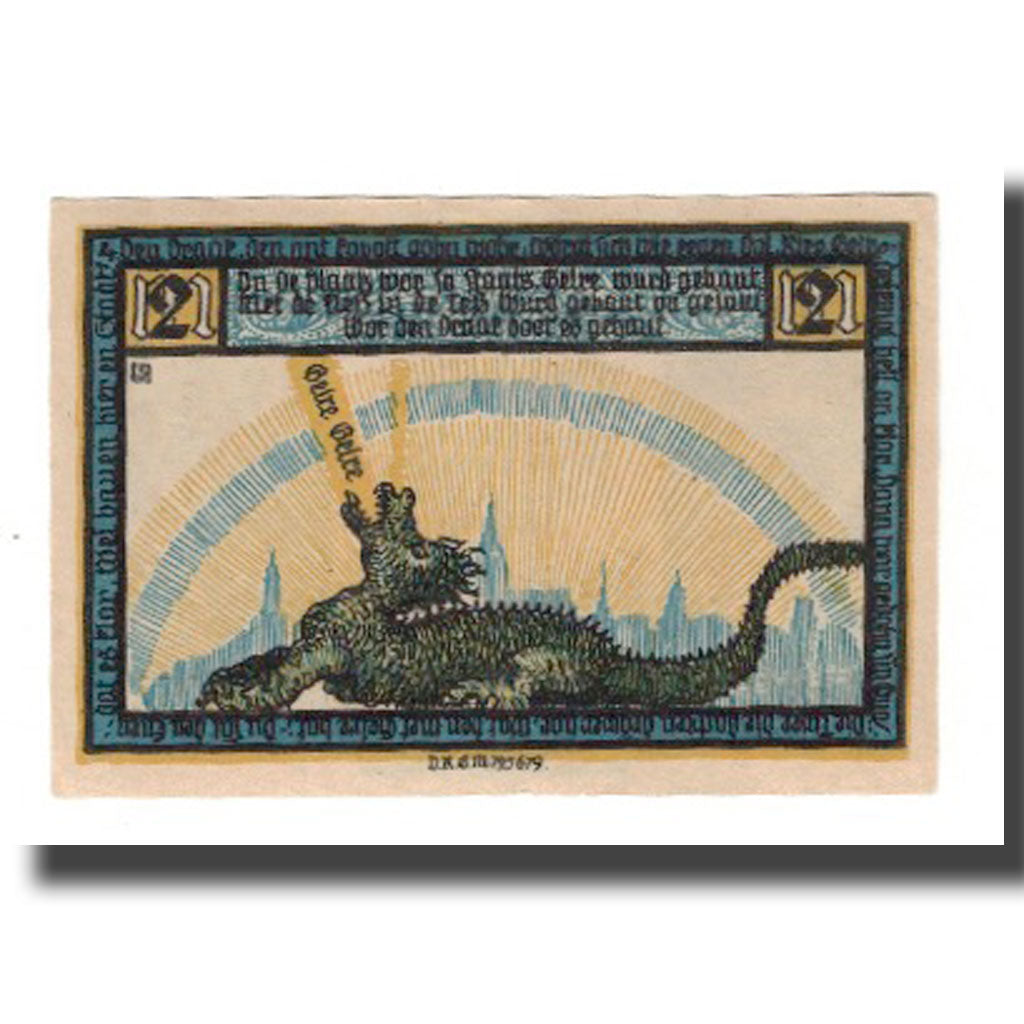 Banknot, Niemcy, Geldern Kreiskommunalkasse, 2 Mark, dragon, 1922, 1922-05-01