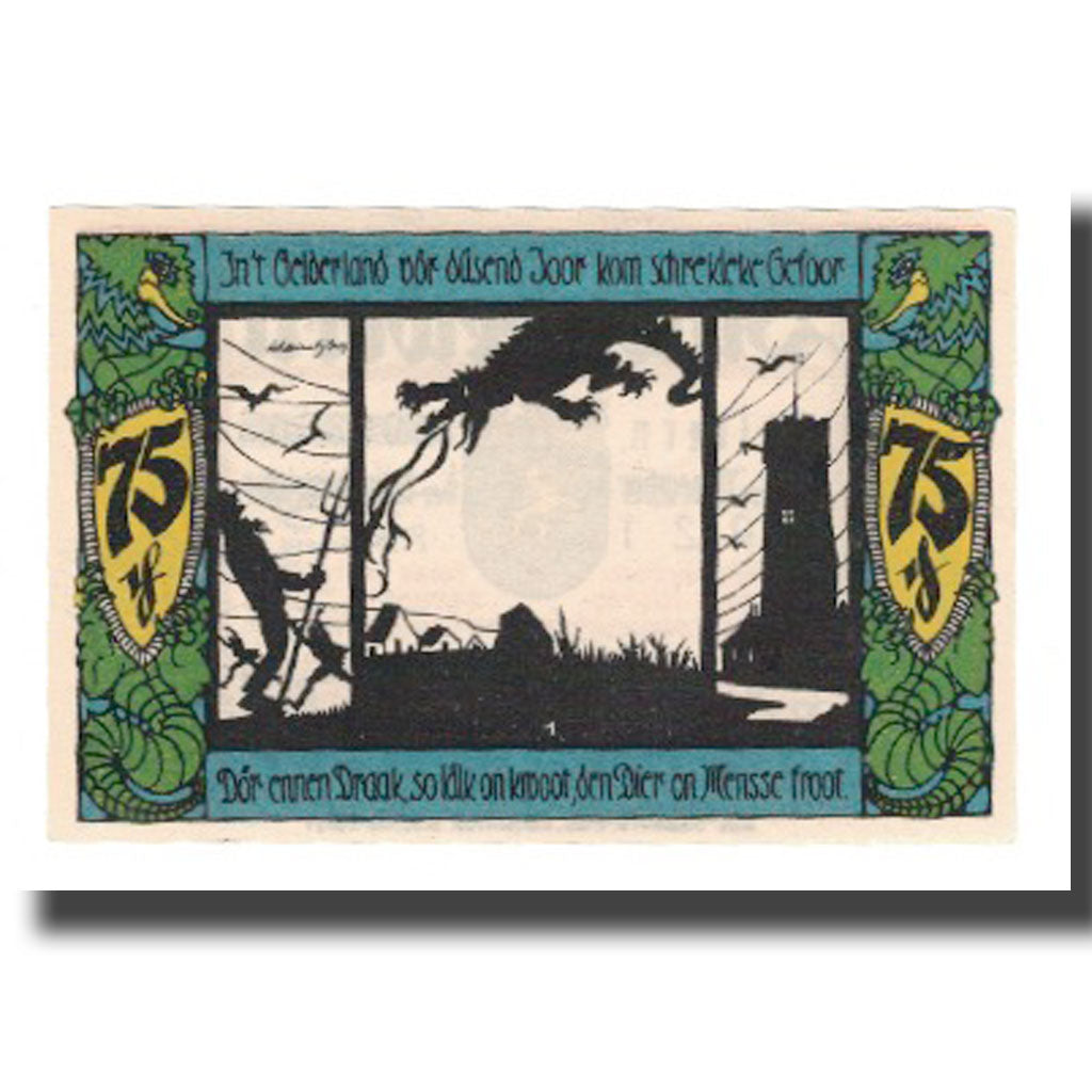 Banknote, Germany, Geldern Stadt, 75 Pfennig, personnage, 1921, 1921-11-04