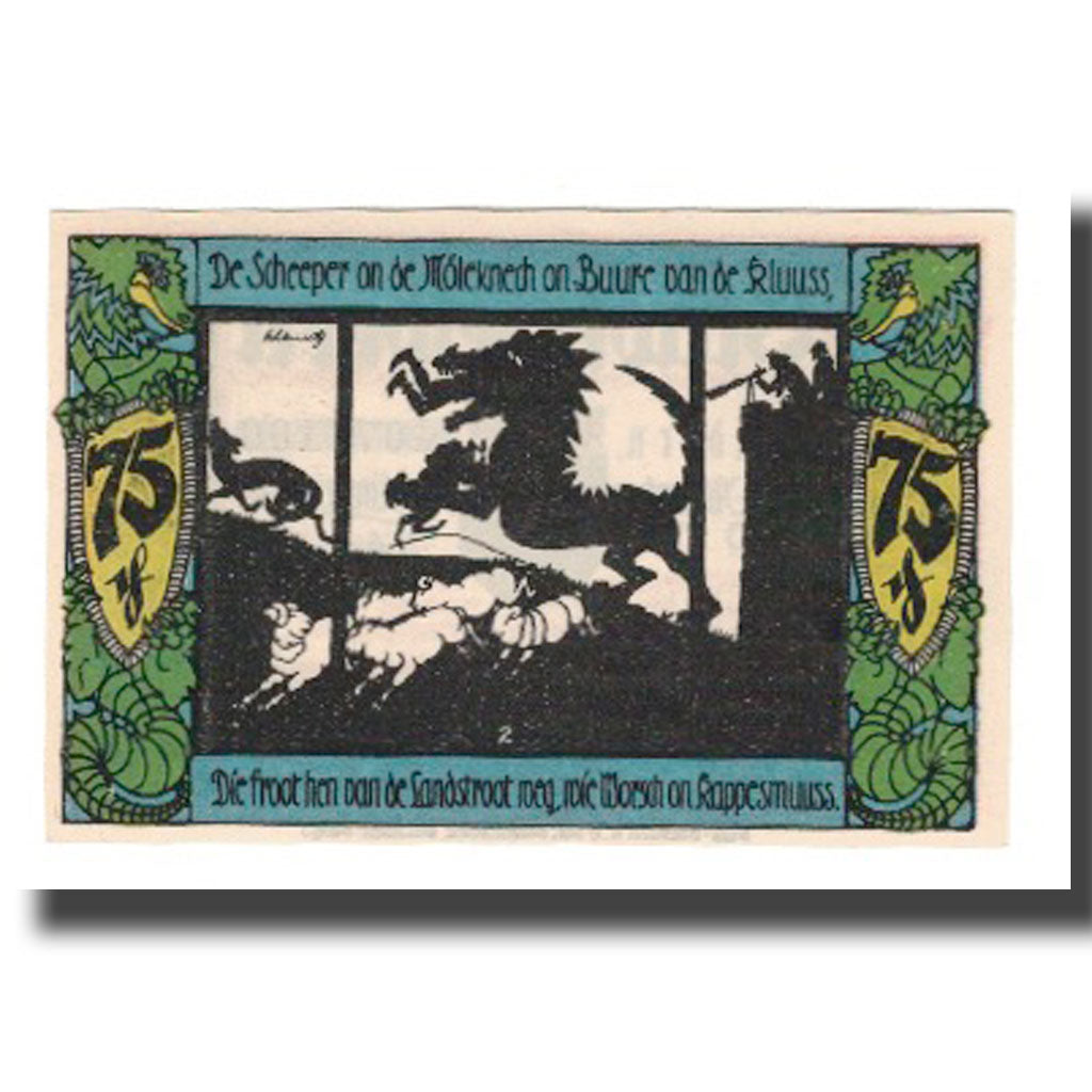 Banknote, Germany, Geldern Stadt, 75 Pfennig, personnage 1, 1921, 1921-11-04