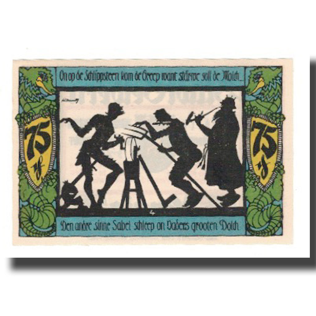 Banknote, Germany, Geldern Stadt, 75 Pfennig, personnage 3, 1921, 1921-11-04