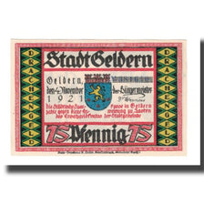 Banknote, Germany, Geldern Stadt, 75 Pfennig, personnage 5, 1921, 1921-11-04