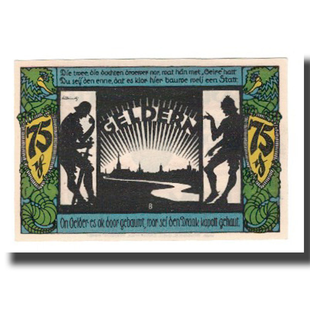 Banconote, Germania, Geldern Stadt, 75 Pfennig, personnage 7, 1921, 1921-11-04