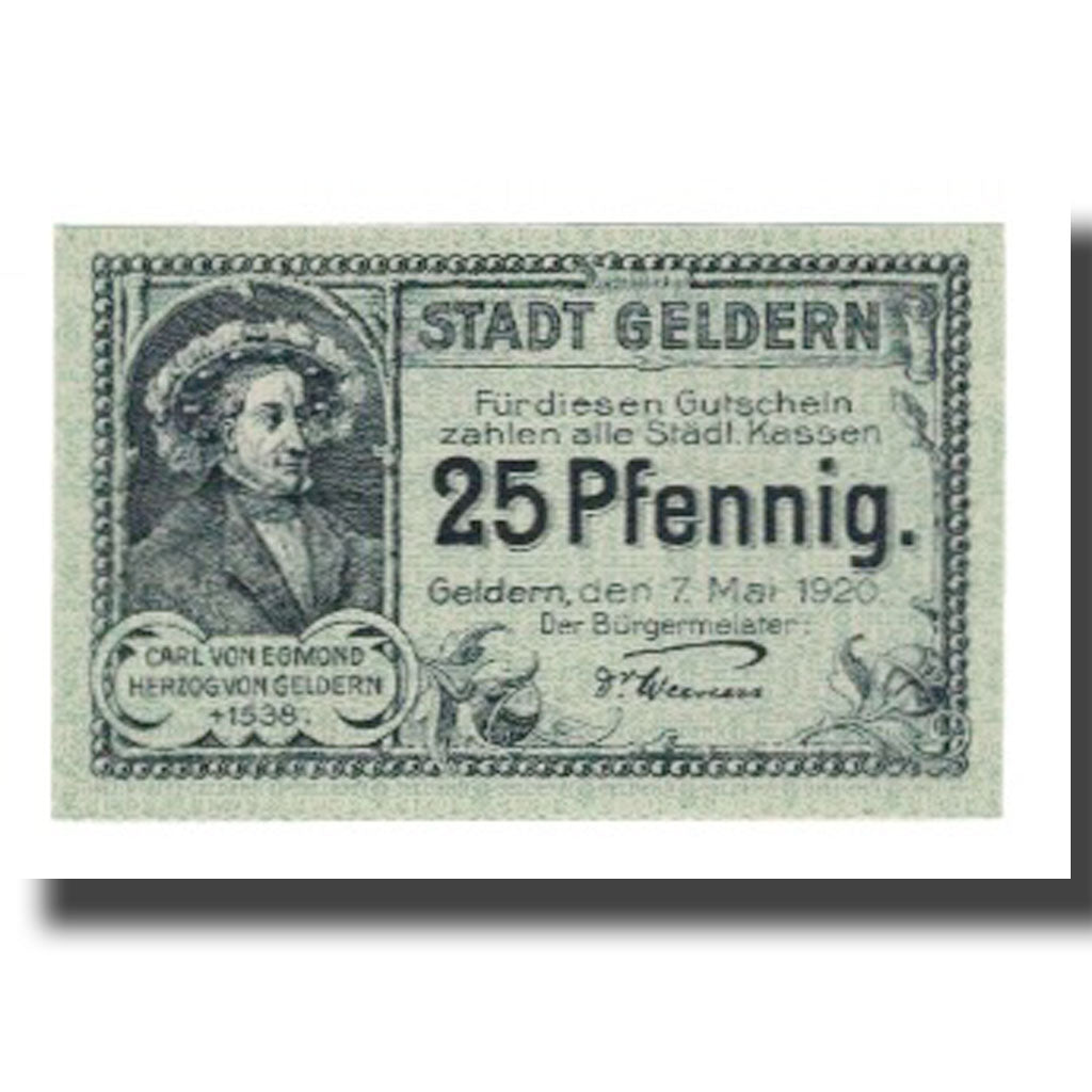 Billet, Allemagne, Geldern Stadt, 25 Pfennig, Texte 3, 1919, 1919-11-03, SUP