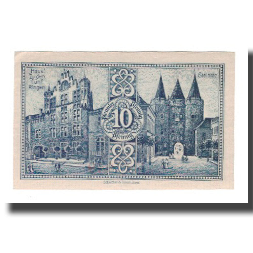 Geldschein, Deutschland, Goch Stadt, 10 Pfennig, Batiment, 1921, 1921-01-01, VZ