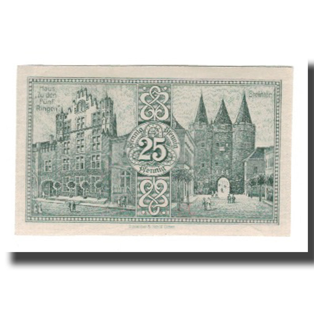 Geldschein, Deutschland, Goch Stadt, 25 Pfennig, batiment 2, 1921, 1921-01-01