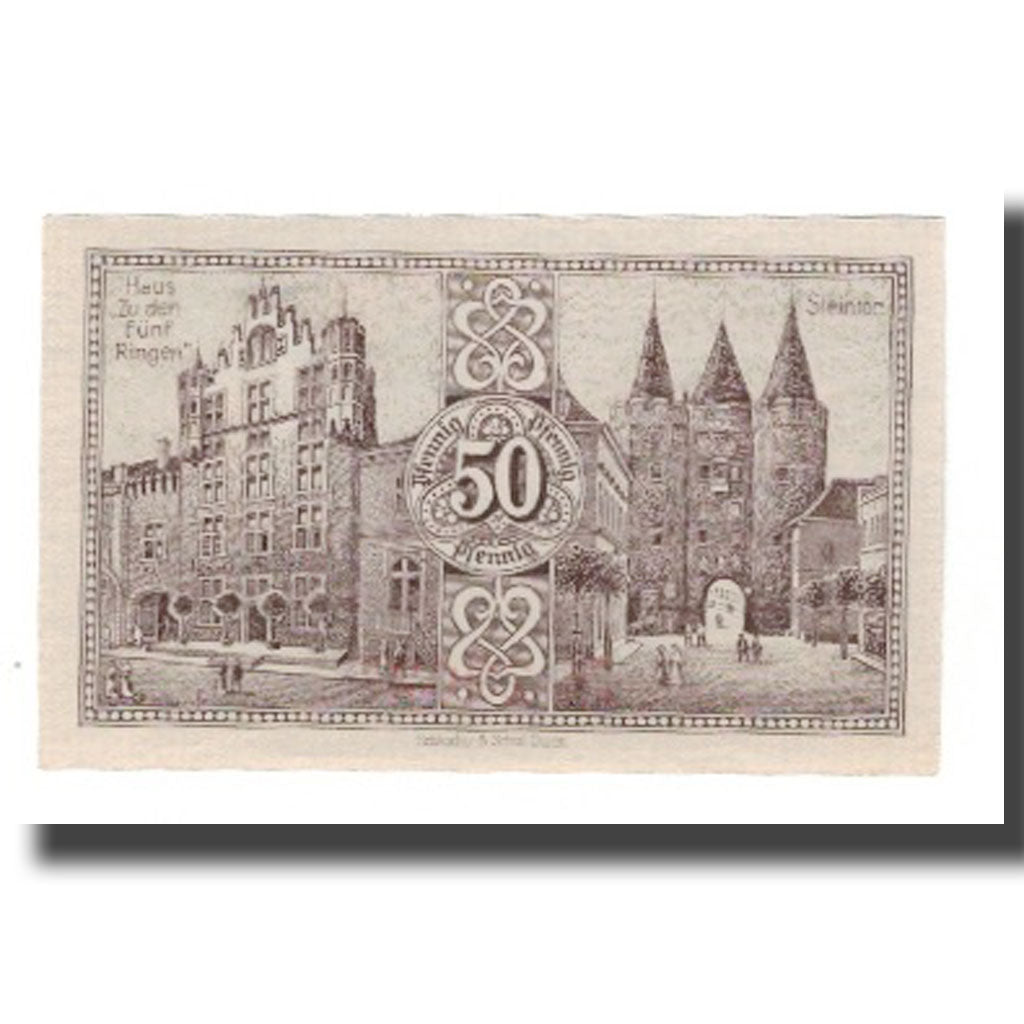 Geldschein, Deutschland, Goch Stadt, 50 Pfennig, Batiment, 1921, 1921-01-01, VZ