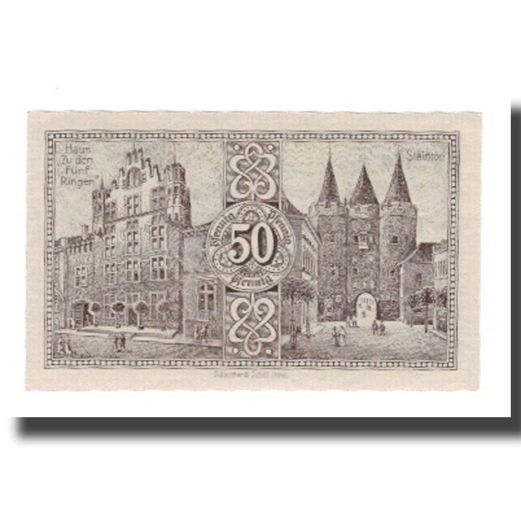 Billet, Allemagne, Goch Stadt, 50 Pfennig, batiment 1, 1921, 1921-01-01, SUP