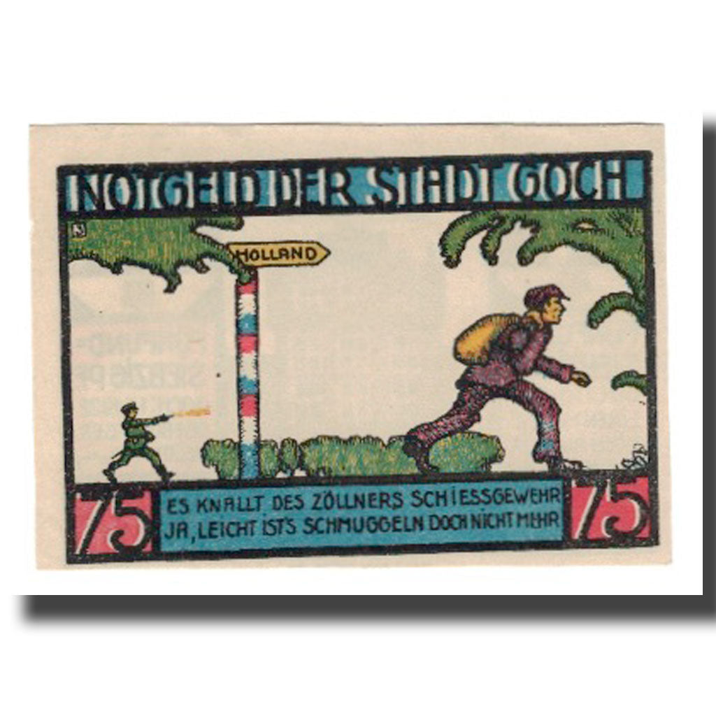 Banknote, Germany, Goch Stadt, 75 Pfennig, personnage 1, 1922, 1922-01-01