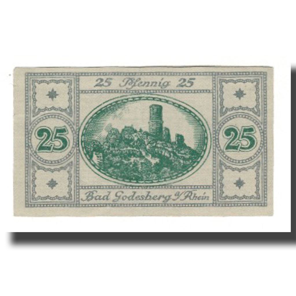 Banknote, Germany, Godesberg Bad Stadt, 25 Pfennig, paysage 1, 1920, 1920-10-25