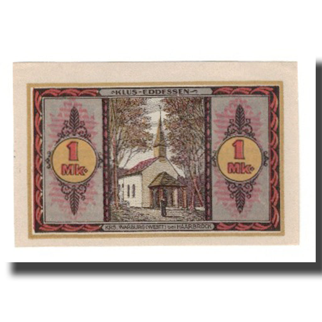 Banknote, Germany, Haarbrück Gemeinde, 1 Mark, Eglise, 1922, 1922-03-01
