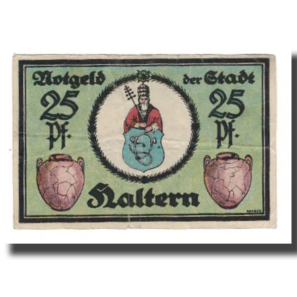Banknote, Germany, Haltern Stadt, 25 Pfennig, personnage, 1921, 1921-06-01
