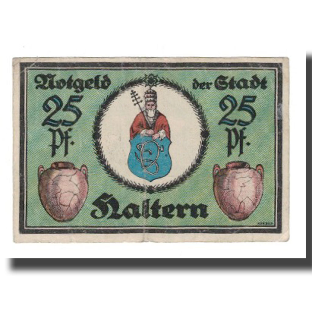 Banknote, Germany, Haltern Stadt, 25 Pfennig, personnage 1, 1921, 1921-06-01