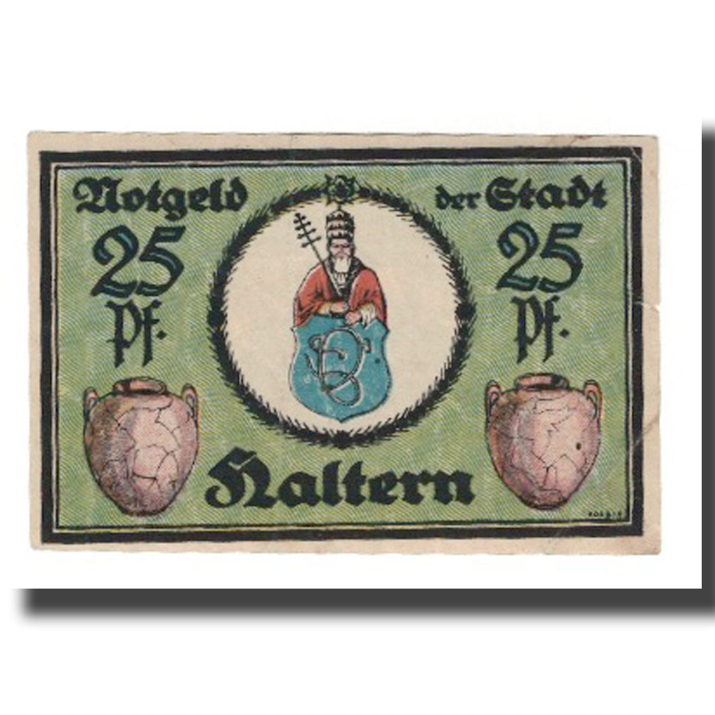 Billete, Alemania, Haltern Stadt, 25 Pfennig, personnage 2, 1921, 1921-06-01