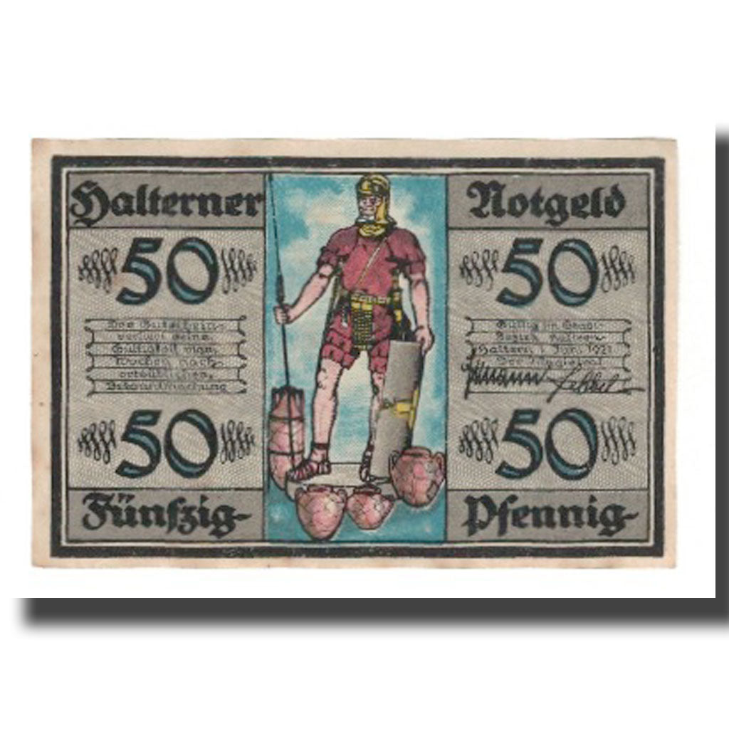 Banknote, Germany, Haltern Stadt, 50 Pfennig, Batiment, 1921, 1921-06-01