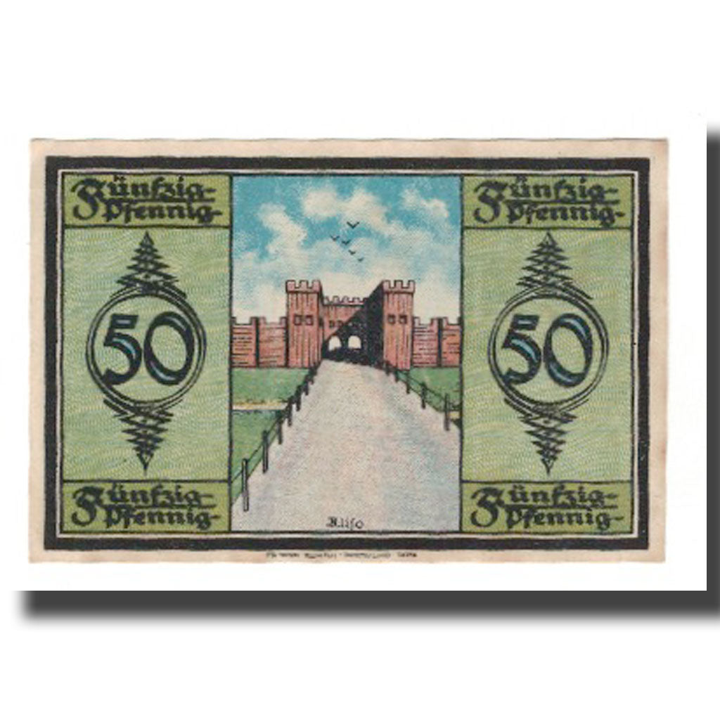 Banknote, Germany, Haltern Stadt, 50 Pfennig, Batiment, 1921, 1921-06-01