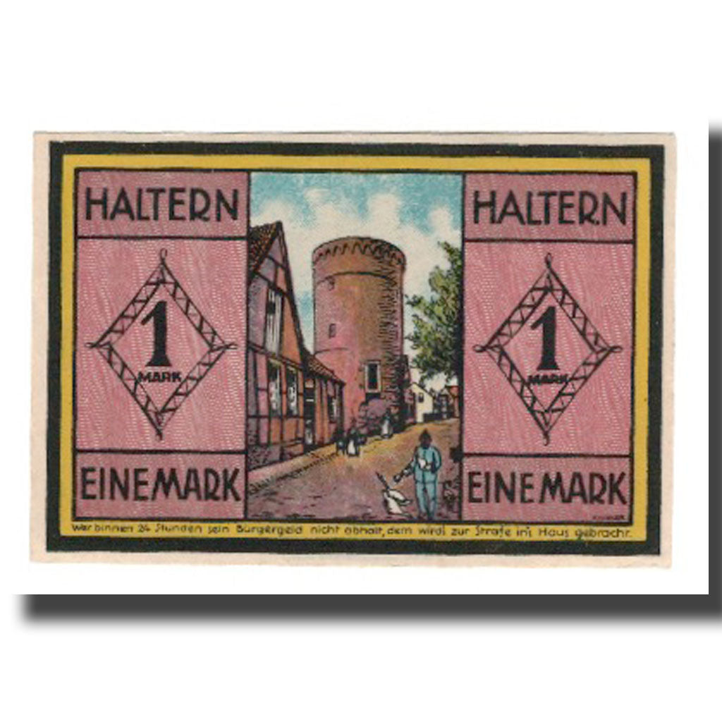 Geldschein, Deutschland, Haltern Stadt, 1 Mark, rue, 1921, 1921-06-01, VZ