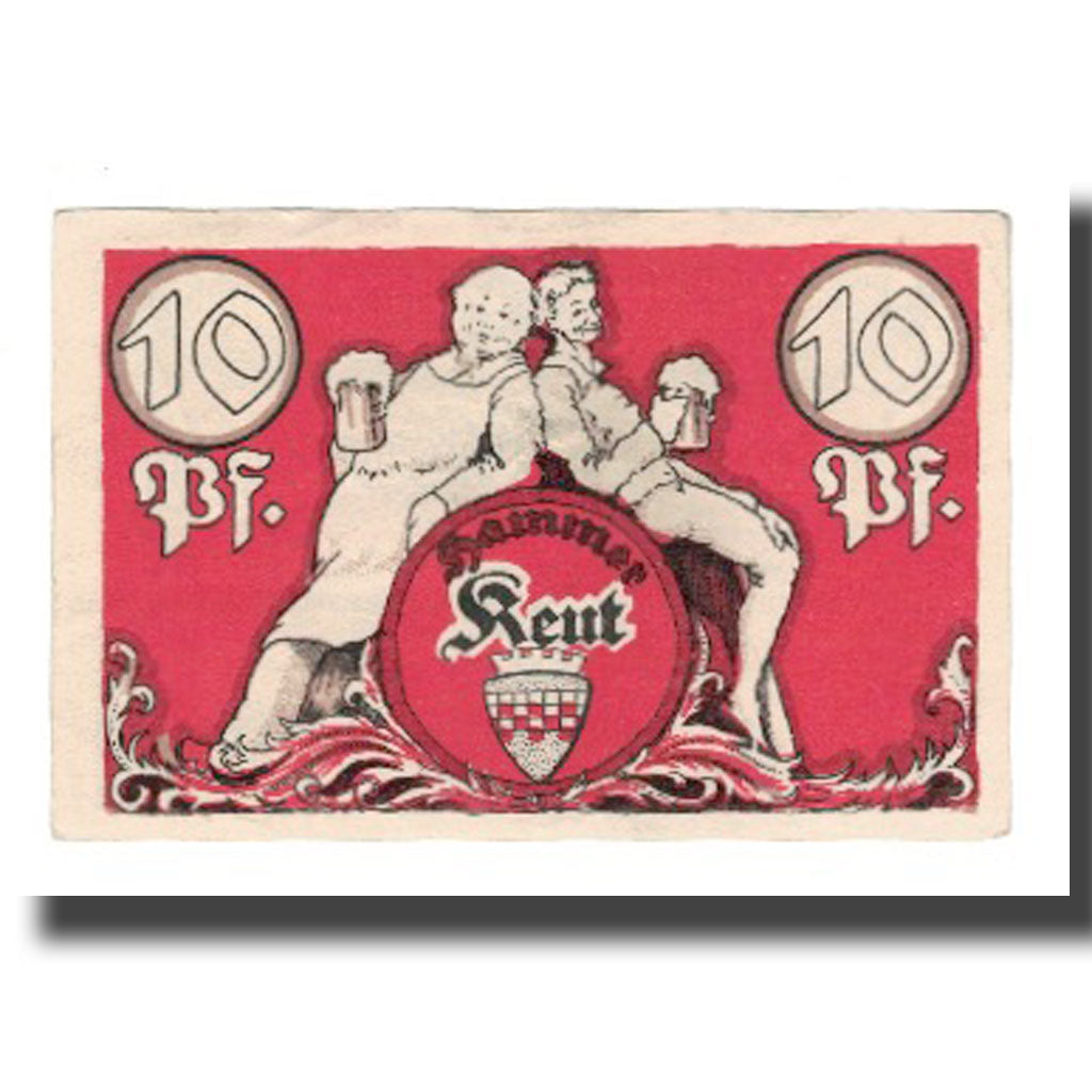 Banknote, Germany, Hamm Stadt, 10 Pfennig, personnage 2, 1921, 1921-10-01