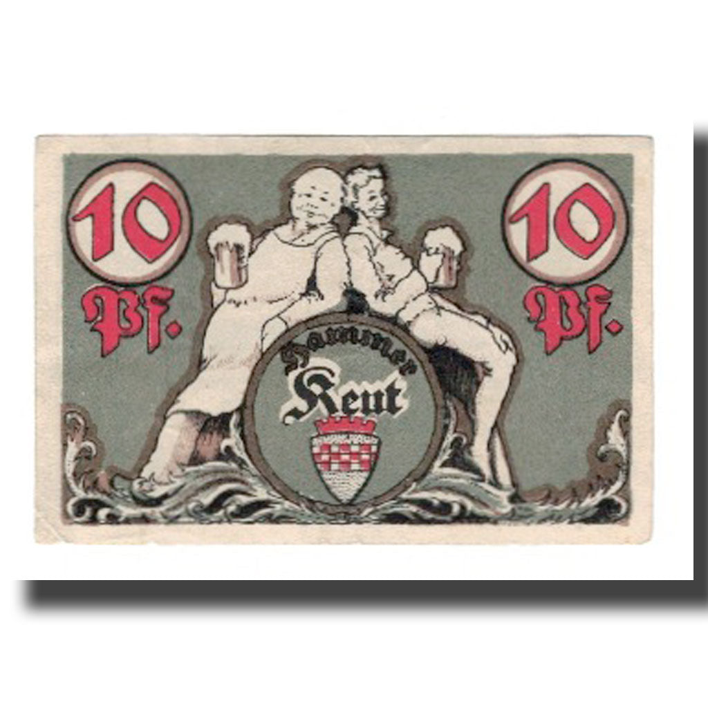 Banknot, Niemcy, Hamm Stadt, 10 Pfennig, personnage 3, 1921, 1921-10-01