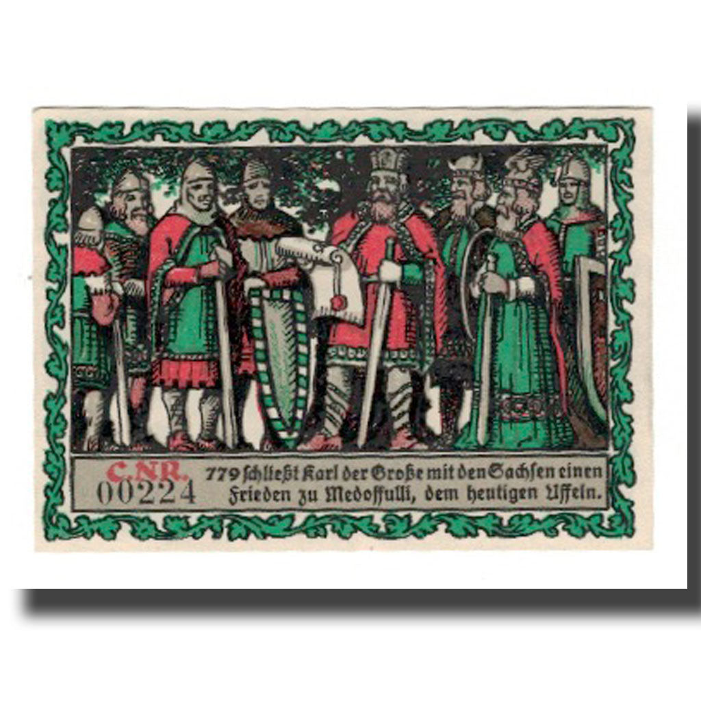 Banknote, Germany, Hausberge a. Weser Amtssparkasse, 50 Pfennig, personnage 1
