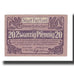 Geldschein, Deutschland, Herford Stadt, 20 Pfennig, personnage 1, 1920