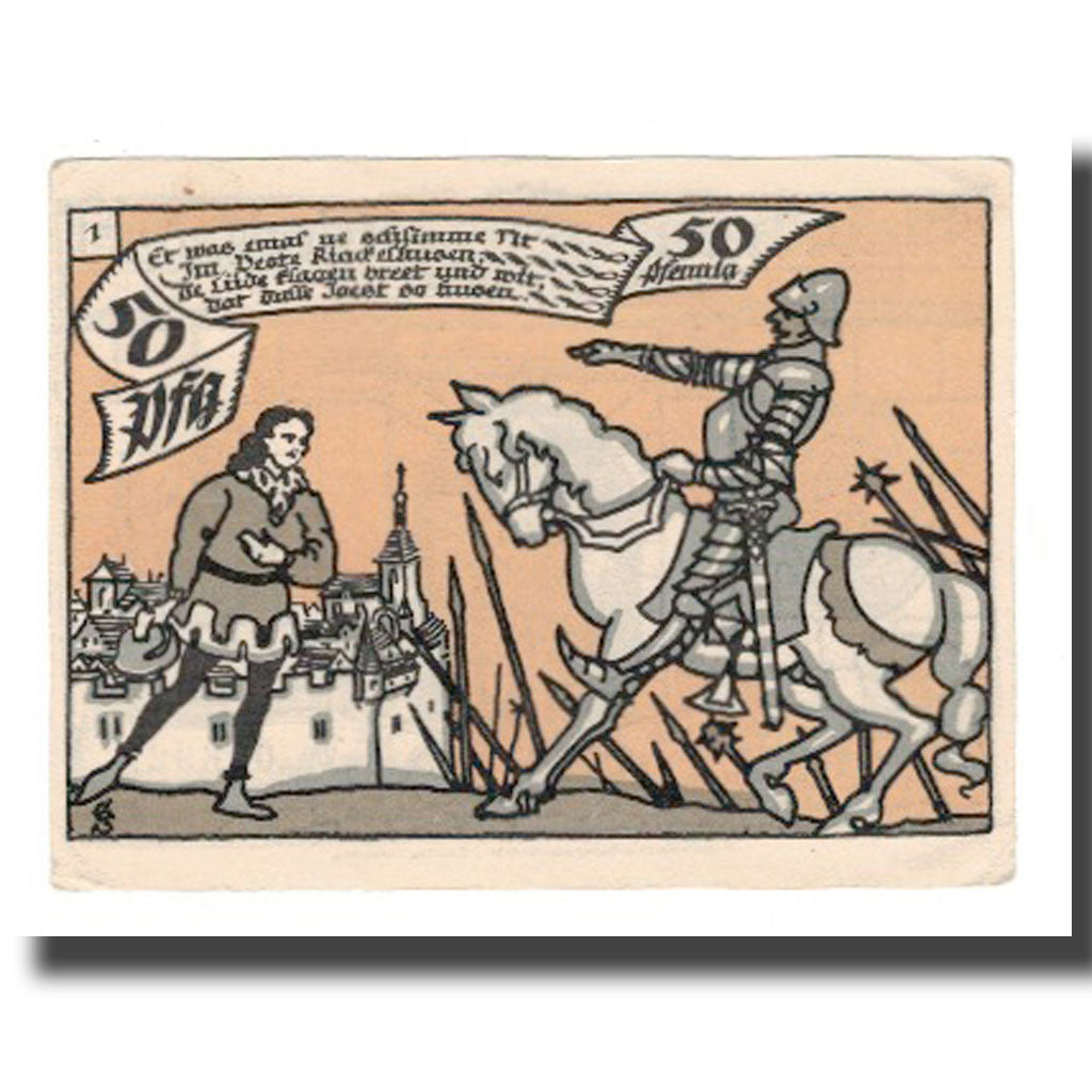 Banknote, Germany, Herne Stadt, 50 Pfennig, personnage, 1921, 1921-07-01