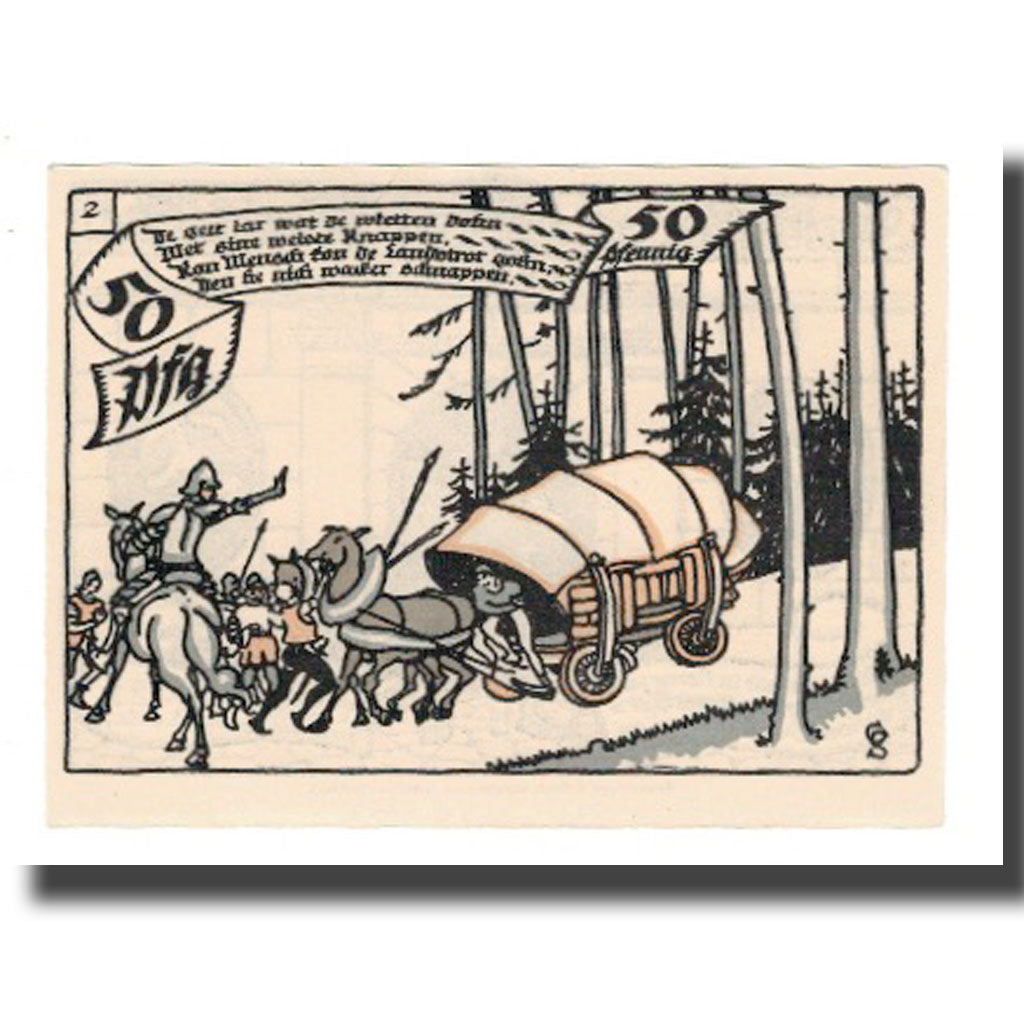 Geldschein, Deutschland, Herne Stadt, 50 Pfennig, personnage 1, 1921