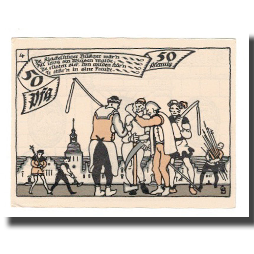 Banconote, Germania, Herne Stadt, 50 Pfennig, personnage 3, 1921, 1921-07-01