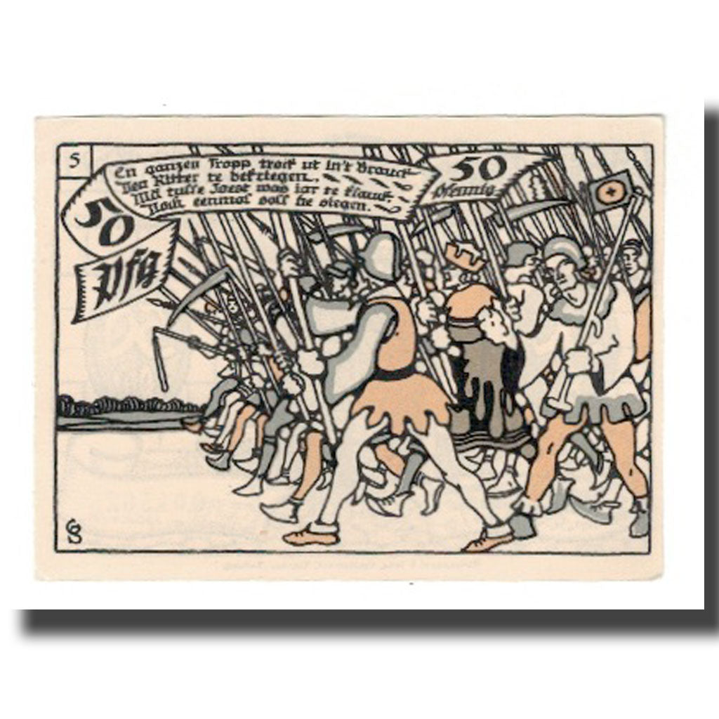 Banknot, Niemcy, Herne Stadt, 50 Pfennig, personnage 4, 1921, 1921-07-01