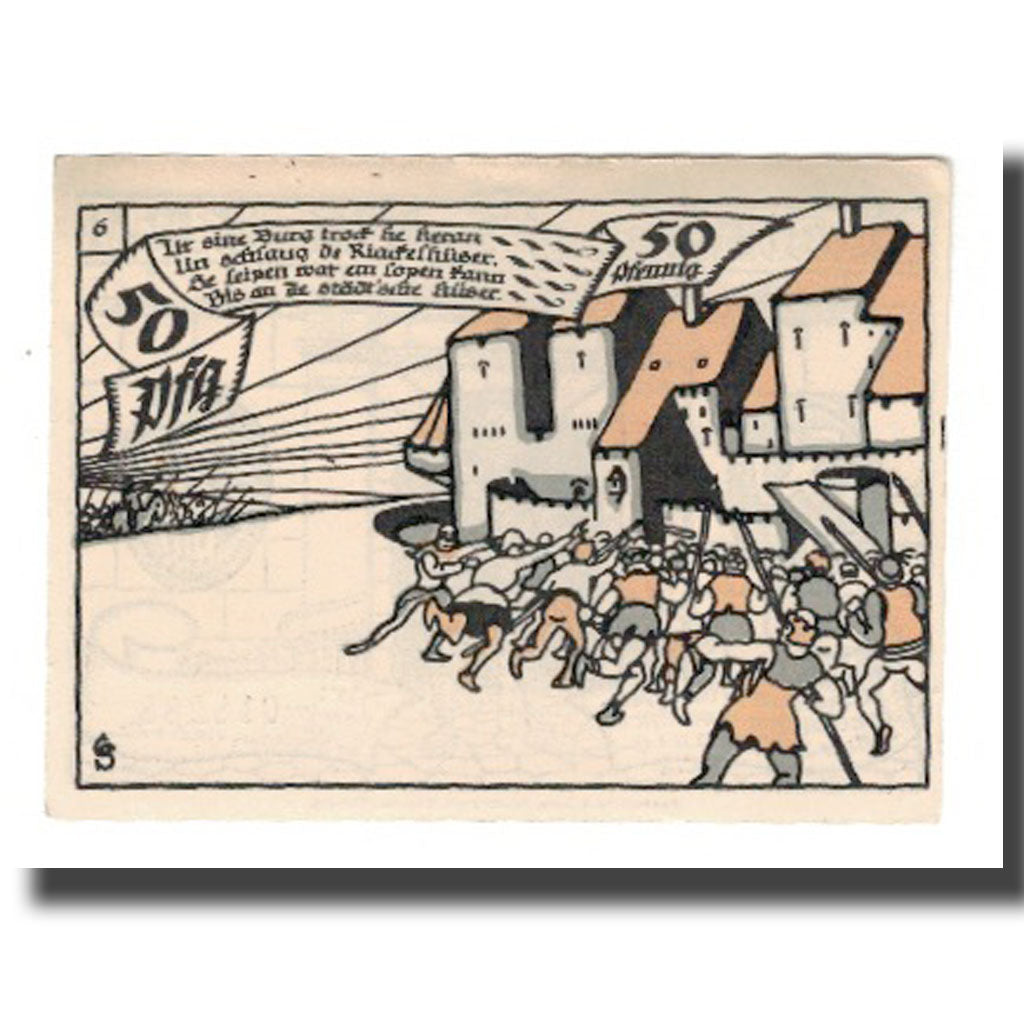 Banknot, Niemcy, Herne Stadt, 50 Pfennig, personnage 5, 1921, 1921-07-01