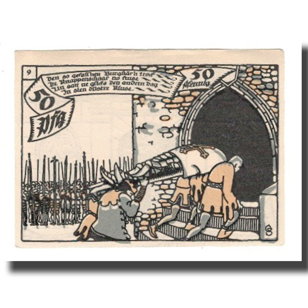 Banknot, Niemcy, Herne Stadt, 50 Pfennig, personnage 7, 1921, 1921-07-01