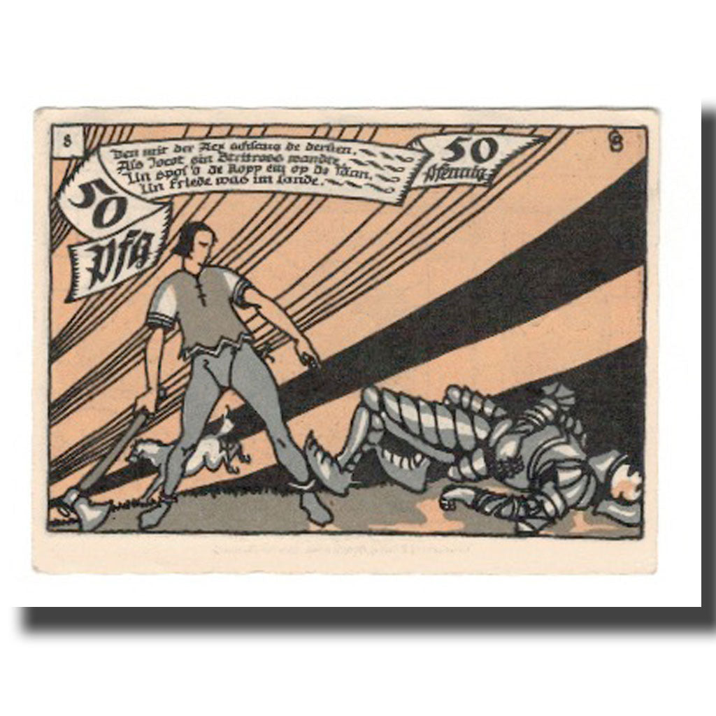 Banknot, Niemcy, Herne Stadt, 50 Pfennig, personnage 8, 1921, 1921-07-01