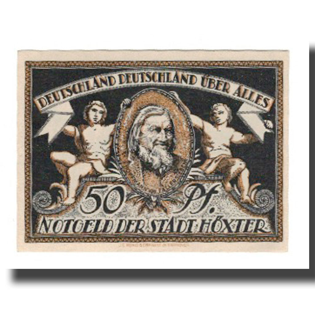 Banknot, Niemcy, Hoxter Stadt, 50 Pfennig, personnage, 1921, 1921-05-01