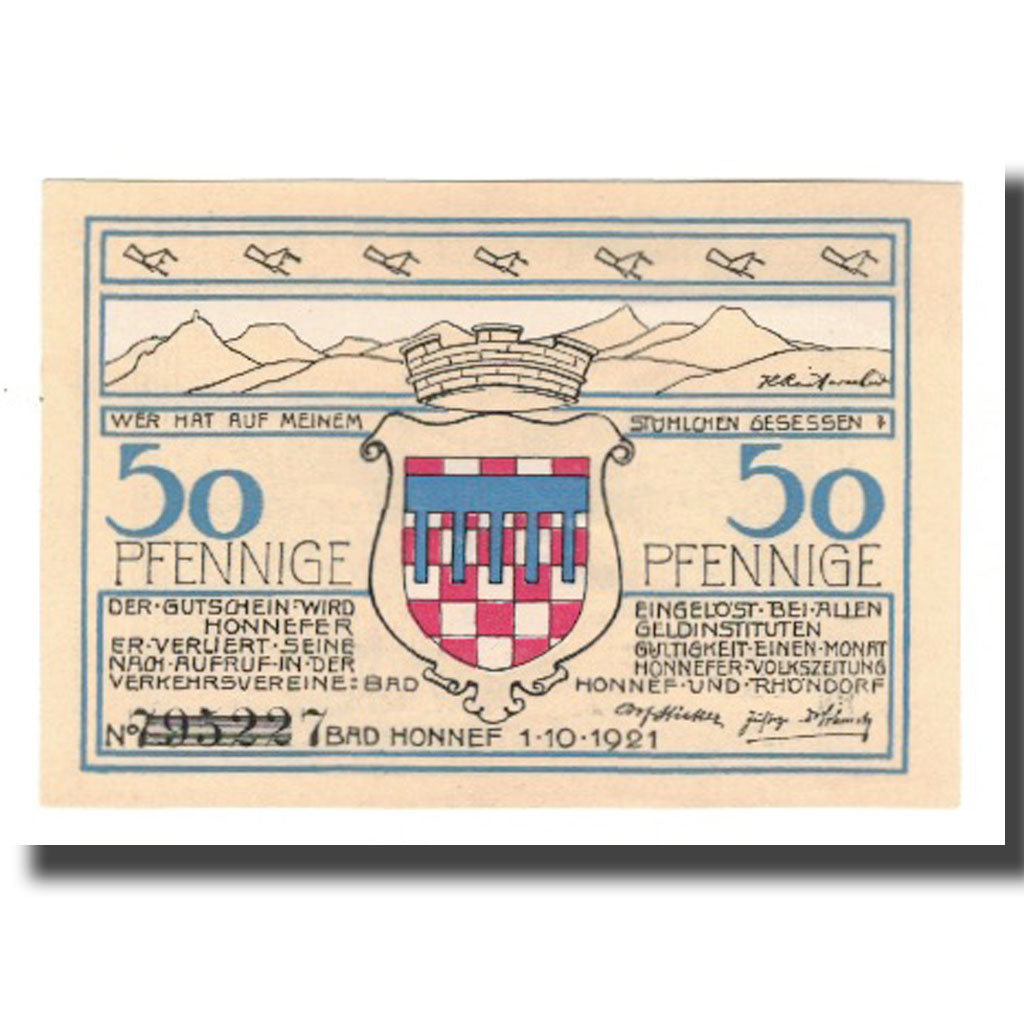 Geldschein, Deutschland, Honnef a. Rhein Verkehrsvereine Bad Honnef Rhöndorf