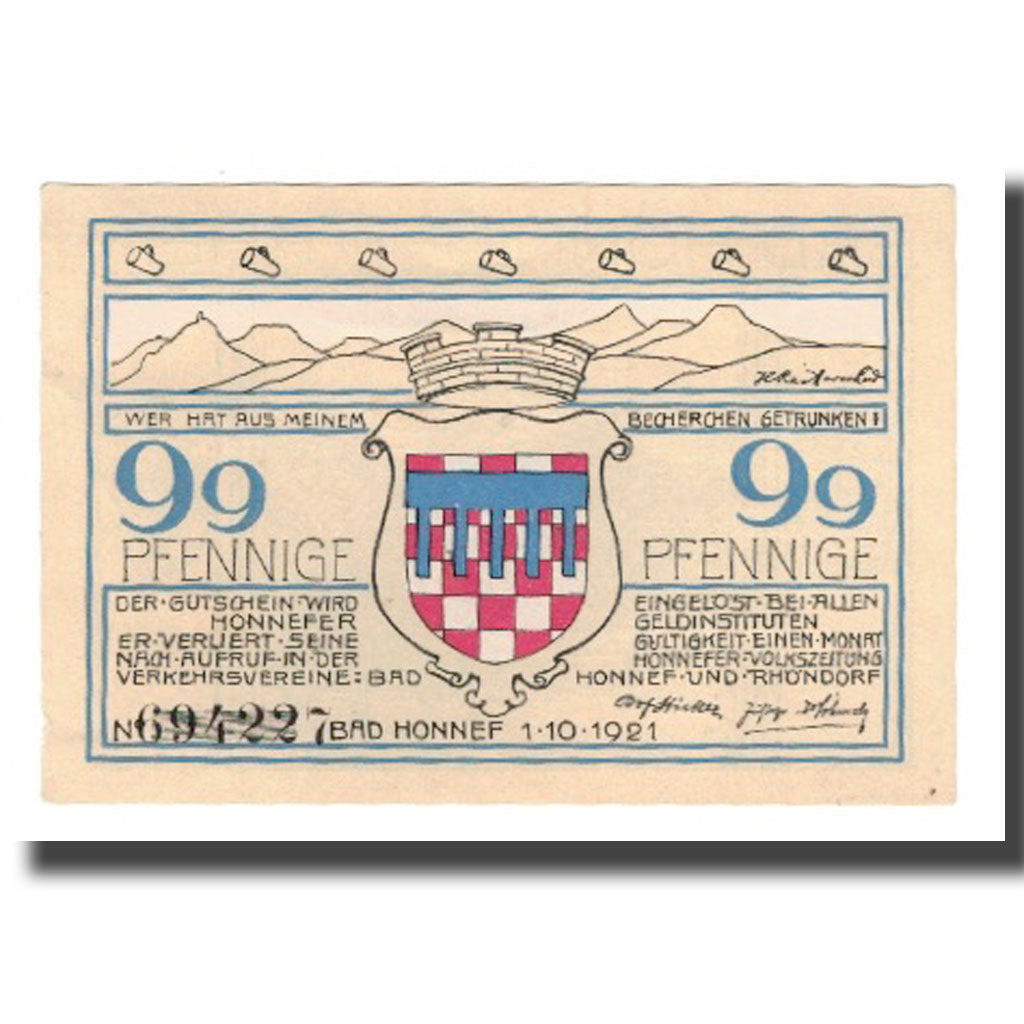 Geldschein, Deutschland, Honnef a. Rhein Verkehrsvereine Bad Honnef Rhöndorf