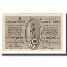 Banconote, Germania, Horn Amtsgemeinde, 50 Pfennig, personnage 2, 1921