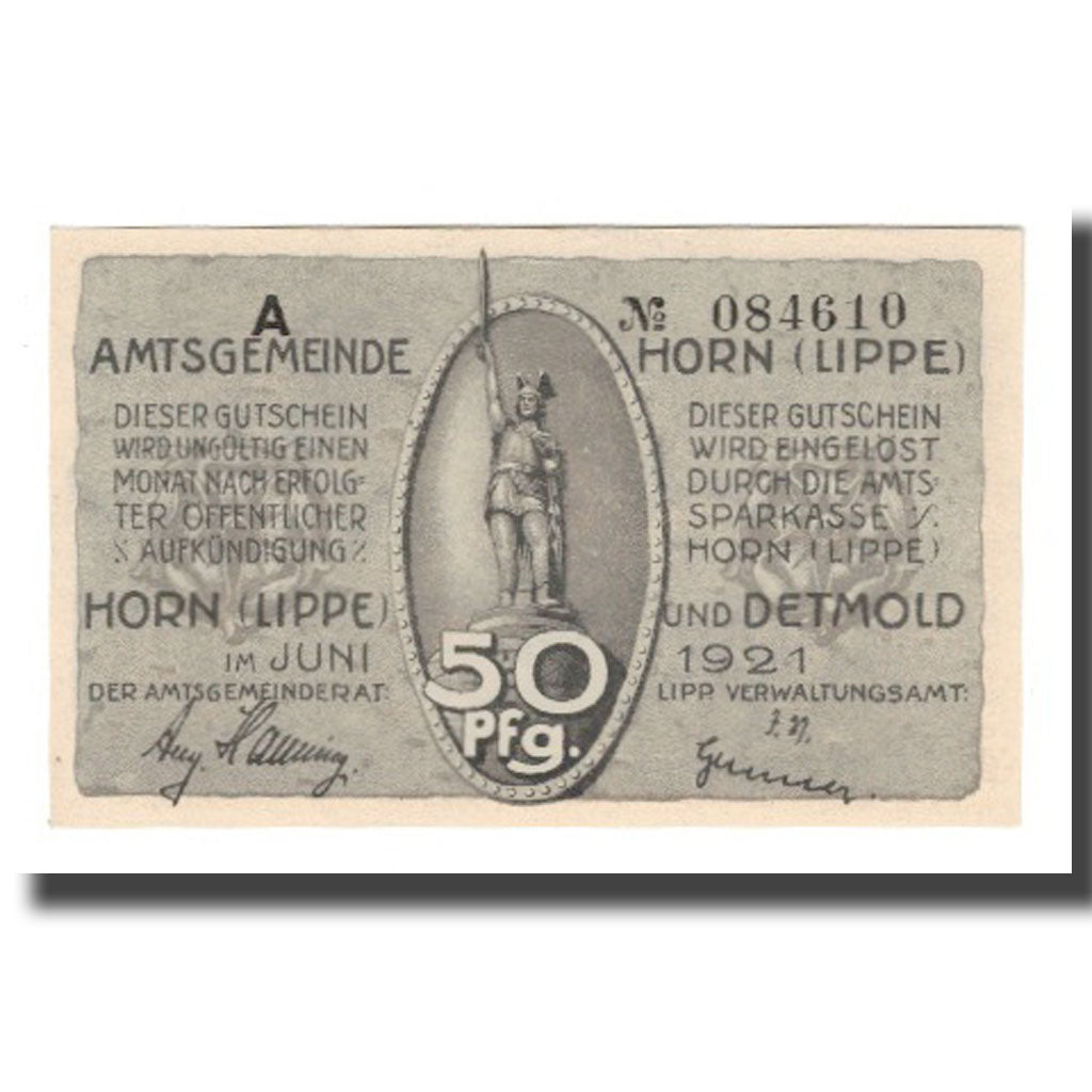 Banknote, Germany, Horn Amtsgemeinde, 50 Pfennig, personnage 5, 1921