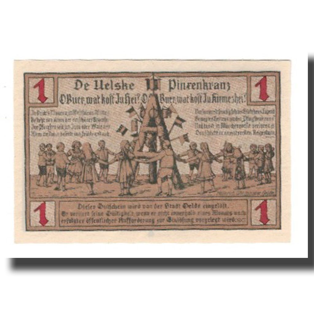 Banknot, Niemcy, Oelde Stadt, 1 Mark, personnage 1, 1920, 1920-12-07, AU(55-58)